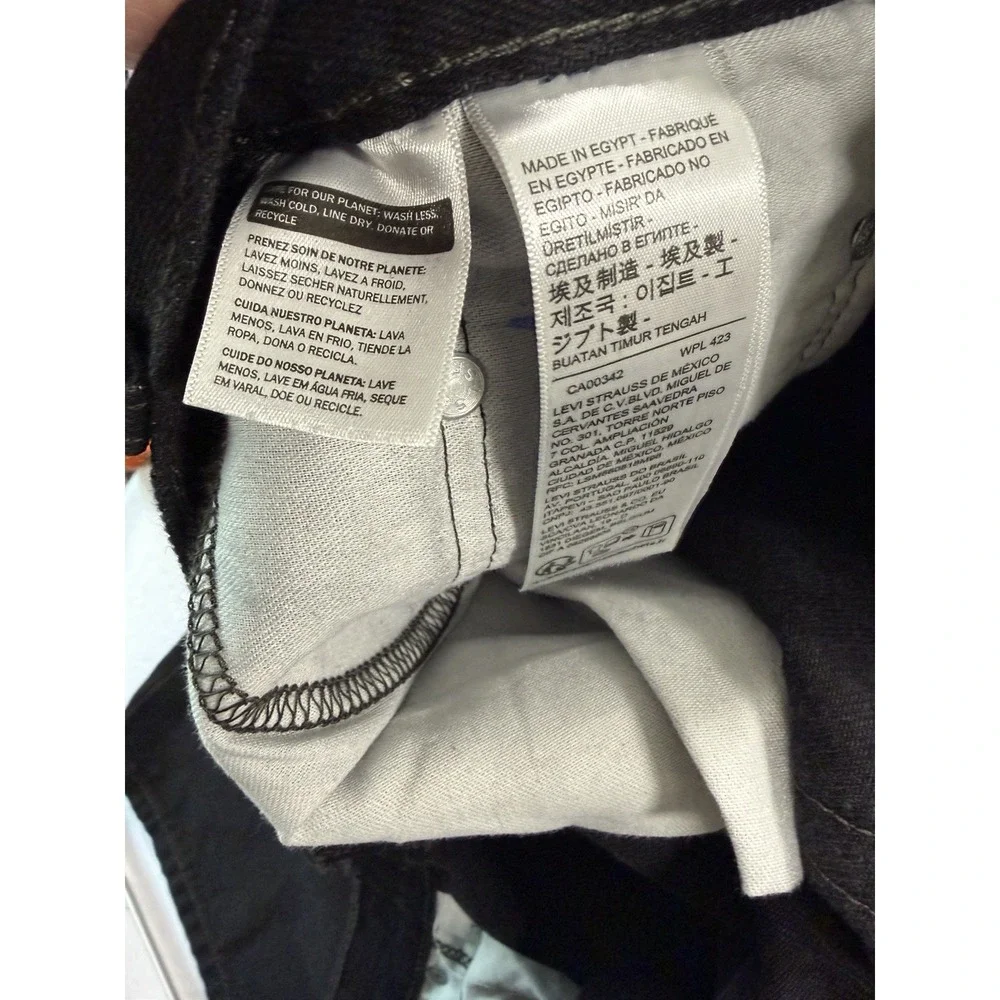 Levi's 550 Relaxed Fit Black Men's Jeans 54X28 Denim Jeans Big & Tall